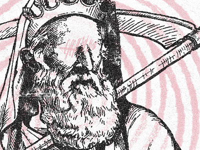 Father Time barrett colvin grain grit illustration texture vintage