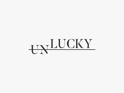 LuckUnLucky brand branding logo logotype type typography