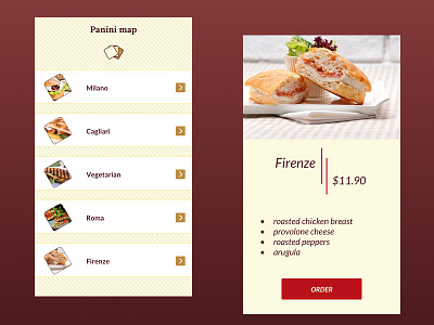 Restaurant menu application 043 challenge dailyui menu sketchapp ui ux