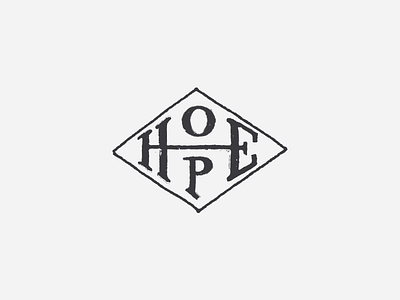 Hope diamond drawn hand hope lettering logotype type