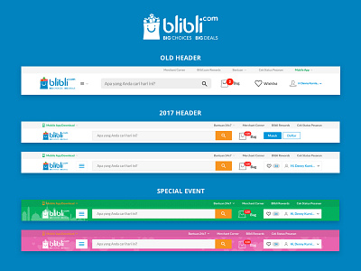 New Blibli Desktop Header 2017 blibli desktop ecommerce header indonesia redesign ui