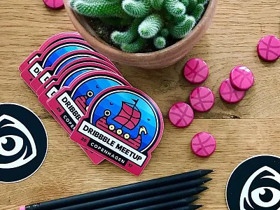 Stickers for Dribbble meetup in Copenhagen dribbble dribbble meetup meetup