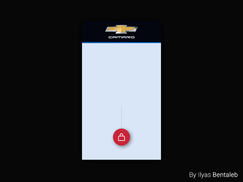 Unlock camaro car chevrolet mobile screen smartphone ui unlock ux voiture
