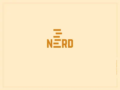 Nerd Logotype books branding design flat lettering logo logotype simple smart type vector wordmark