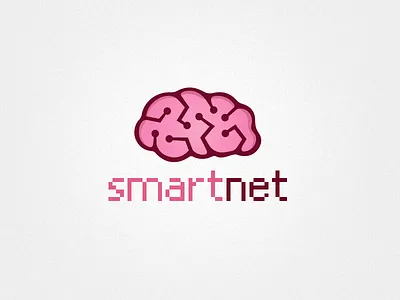 SmartNet Logo brain contacts logo network pink smart smartnet