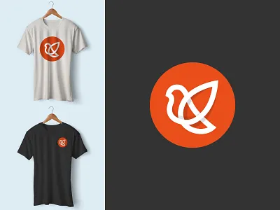 Bird print t-shirt bird logo mark print sign t shirt