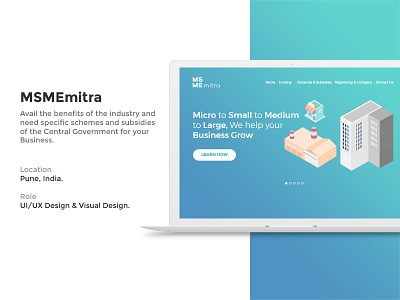 MSMEmitra Website UI/UX illustrations interaction loan startup user interface ui ux web website website design