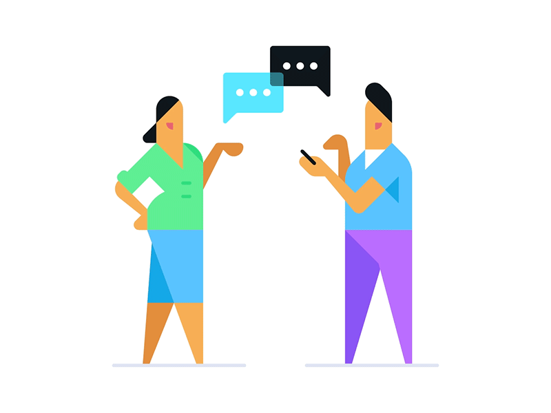 Just chatting app chat illustration invite minimal phone talk vector