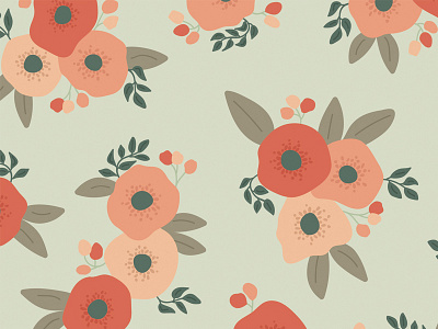 Coral flowers coral design floral flowers graphics pattern print