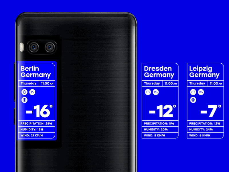 Meizu Pro 7 – simple widget android bauhaus berlin interactive meizu mobile motion phone pro7 prototype stolz tap