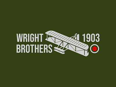 WRIGHT BROTHERS 1903 airplane branding design graphic design illustration logo logo design logodesign logos logotype plane