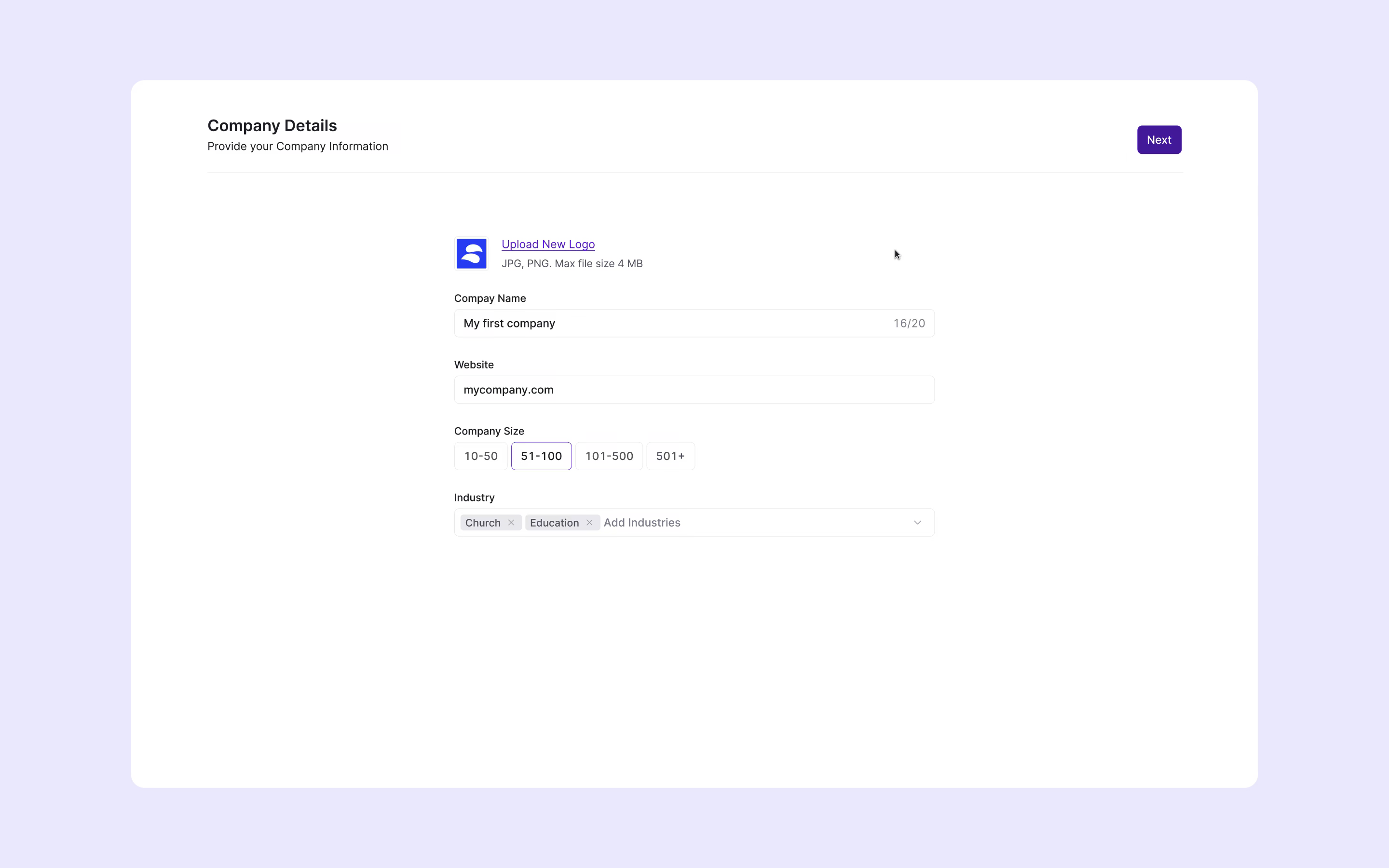 Example of Onboarding Flow for a SaaS data-heavy Web App