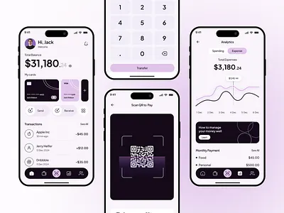 Finance Mobile App Design app app design app ui banking app banking ui branding expenses management finance finance app finance management app fintech landing page mobile banking ui user experience ux