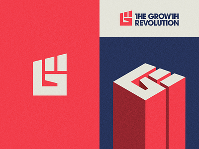 The Growth Revolution bar charts bold design branding company growth custom logo design design fist geometric growth marketing icon logo marketing minimal monogram revolution strategy symbol