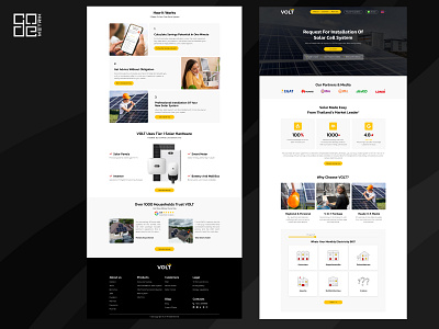 VOLT - Solar Energy Website Design & Development elementor energy graphic design green energy landing page photoshop solar ui ux web design web development wordpress