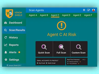 Daily Ui 048 dashboard interface scan scanner scanning security ui ux virus vulnerability warning