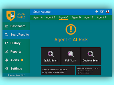 Daily Ui 048 dashboard interface scan scanner scanning security ui ux virus vulnerability warning