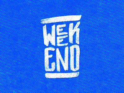 Weekend color design handwriting lettering type typography