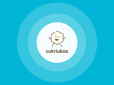 Cukriukas App logo app carbs character diabetes flat insulin logo mobile sugar ui ux