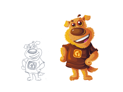 Dog - Character design for Google app development team. app developement character dog dog cartoon faithful google humility illustration mascot spirit