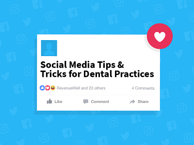 RW Social Post dental facebook flat instagram practices social social media twitter