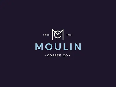 Moulin Coffee Co. brand branding cafe coffee design identity logo logo design logotype mark monogram word mark