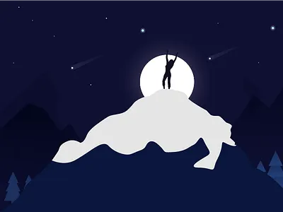 Illustration - Feel Your Soul alpine himalaya illustration mount mountain night summit