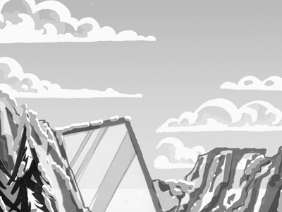 Some Landscape Sketchin' clouds illustration landscape sky