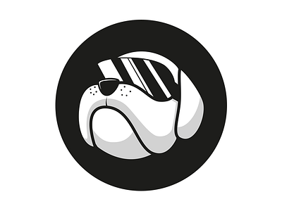 COOL DOGE LOGO animal brand branding dog icon identity logo logotype mark meme pug sunglasses