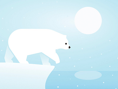 Just a Polar Bear animal bear illustration polar bear