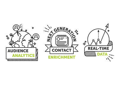 Thicc Lines analytics data icons line art