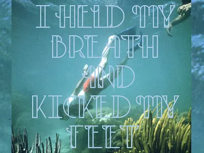 Swimming summer swimming type typography