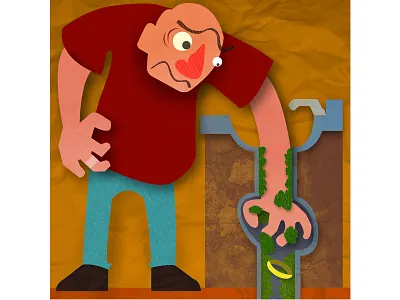 Down The Drain bald down drain pipes ring sink