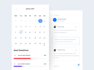 Goals iOS app android blue clean goal ios minimal progress target todo ui ux