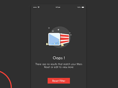 Popcorn design empty filters illustration movies popcorn results search ui