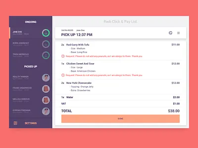 Food Order App android app app design complete food food order tablet ui design ux design wait