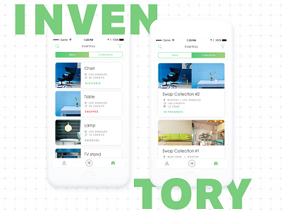 Exchange App card green green accent light minimal mobile mobile app native ios tab bar ui ux white