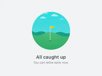 No emails here blank states email flag golf grass illustration leisure micro copy retirement sports vector art