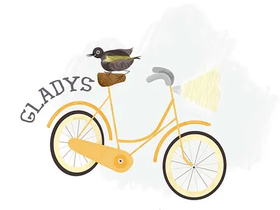 Gladys Flavias Bike books illustration sketch