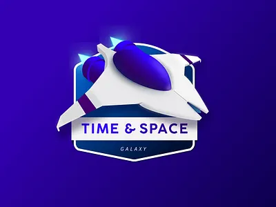Space ampersand explore galaxy gradients purple ship space spaceship stars time type universe