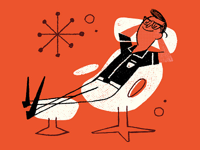 Weekend Mood 1950 eames illustration vibes