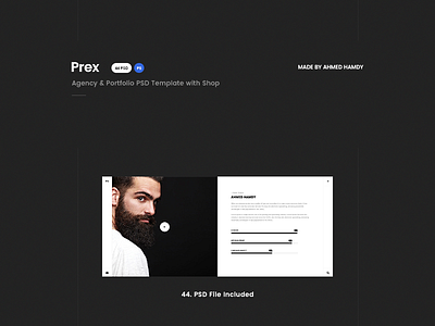 Prex | Creative Agency & Portfolio PSD Template agency creative envato free freelance photographer portfolio product psd shop themeforest vcard