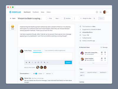 Feedback Details Overview Full conflux feedback ideas managing public feedback votes