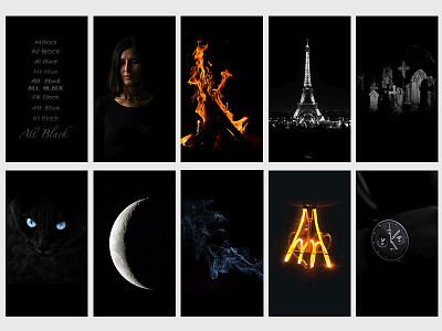 All Black -Theme black dark night user experience user interface