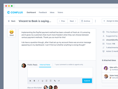 Feedback Details Overview conflux feedback ideas managing public feedback votes