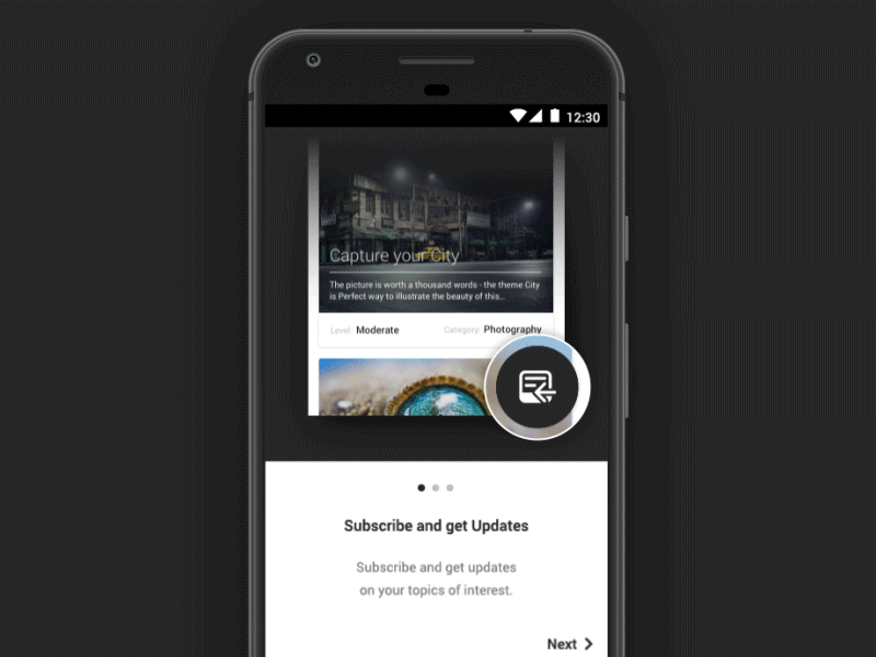 Splash screen and on-boarding sequence animation flat gif graphics logo mobile motion on boarding ui uiux ux