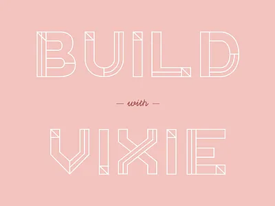 build with vixie illustration minimal pastel