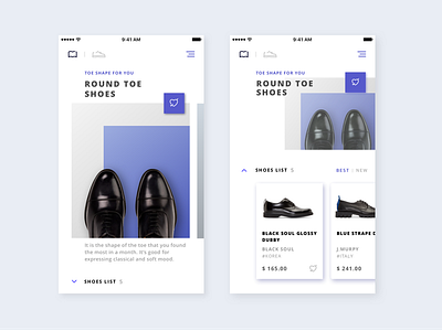 E-Commerce App app card commerce fashion ios shoes shop ui ux