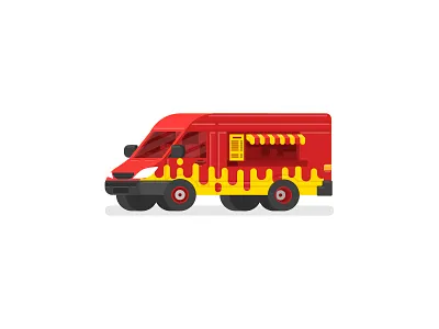 Mercedes Benz Sprinter Food Truck flat flat design food food truck mercedes mercedes benz sprinter vendor