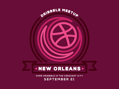 NOLA Dribbble Meetup illustration meetup vector